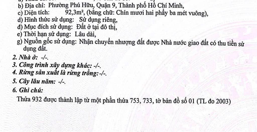 Đất 92m tại long trường, phú hữu  tp thủ đức ngang 7.33m đón sóng vành đai 3 & metro