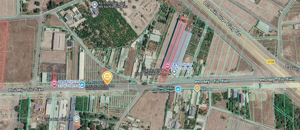 Bán gấp đất thổ cư 186m2 tại phú mỹ, 3,1 tỷ giá ưu đãi