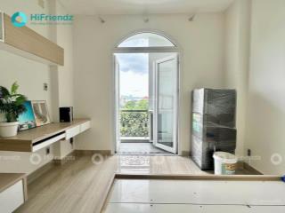 Cho thuê căn hộ studio tách bếp, ban công q4 gần đh luật, đh nguyễn tất thành, cầu kênh tẻ