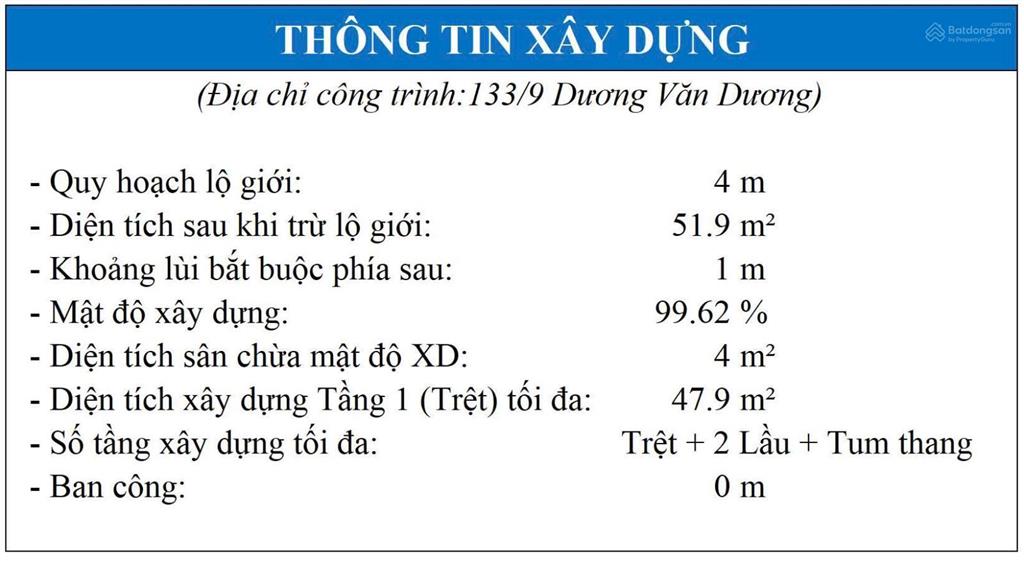 Bán nhà hxh 4x13 dương văn dương tân phú giá tốt