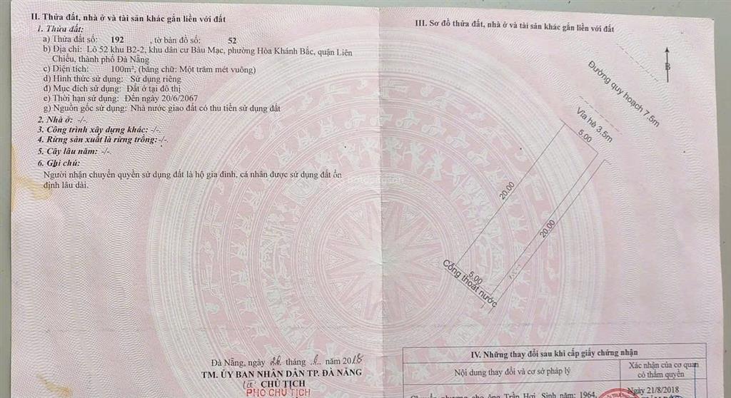 Cơ hội đầu tư kdc bàu mạc  vị trí đẹp sát trục nguyễn an ninh 100m2 5 tỷ