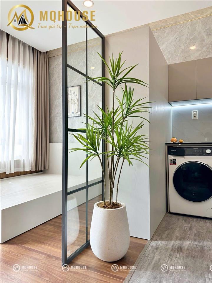 Đảo kim cương| căn hộ studio ban công lớn, vách ngăn tách bếp, nội thất hiện đại tiết kiệm điện