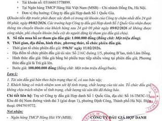 Thông báo bán đấu giá tài sản bảo lộc  lâm đồng