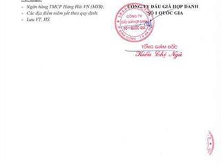 Thông báo bán đấu giá tài sản tại hương an, huế