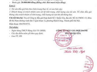 Thông báo bán đấu giá tài sản tại xã chư păh tỉnh gia lai