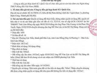 Thông báo bán đấu giá tài sản bảo lộc  lâm đồng