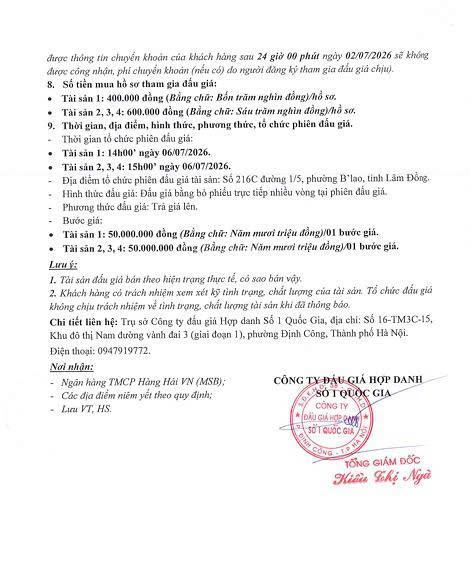 Bán đấu giá đất suối kiết  lâm đồng