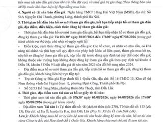 Thông báo bán đấu giá qsd đất tại xã ea ô, tỉnh đắk lắk