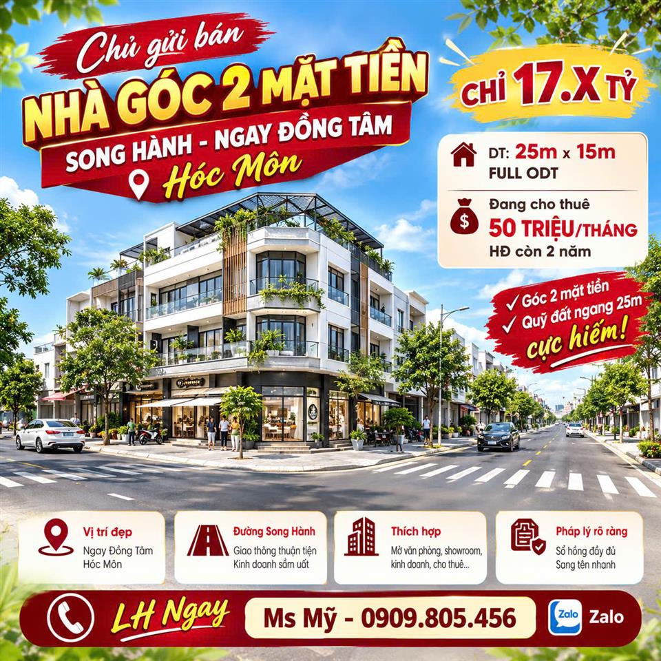 HÀNG HIẾM ĐỒNG TÂM – GÓC 2 MẶT TIỀN SONG HÀNH – 17.X TỶ!