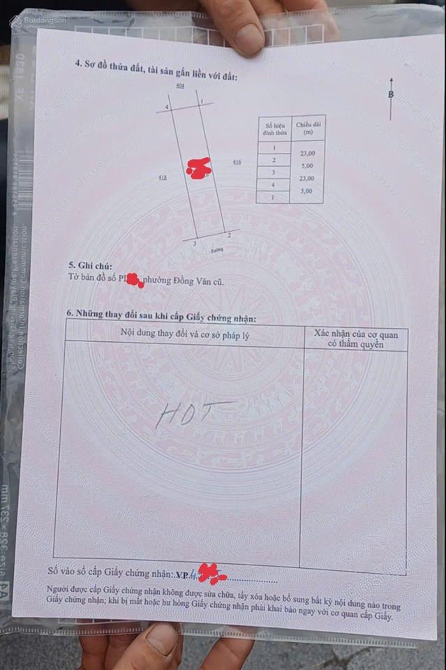 E cần ra lô đất hướng nam sổ đỏ chính chủ tại khu đô thị hdt