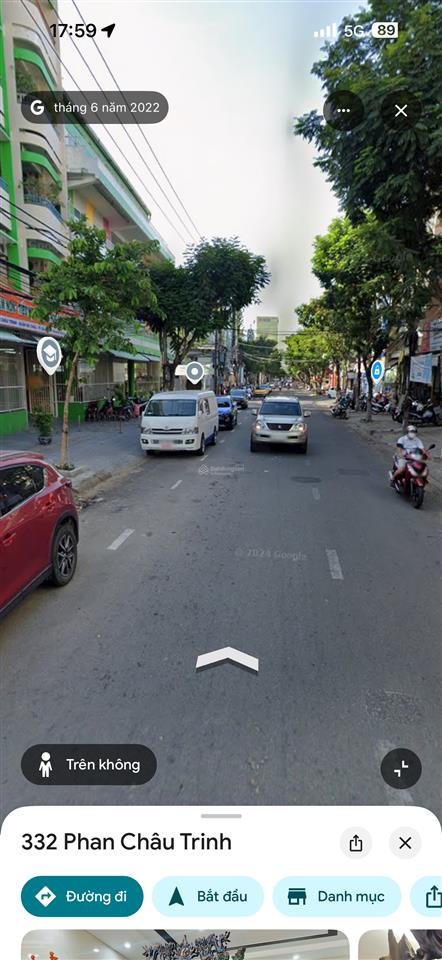 Bán 280m2  nhà 3 tầng mt phan châu trinh  gần chợ mới  giá 23 tỷ  nở hậu 10m
