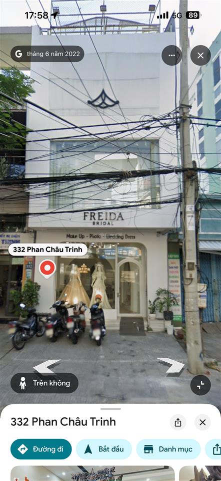 Bán 280m2  nhà 3 tầng mt phan châu trinh  gần chợ mới  giá 23 tỷ  nở hậu 10m
