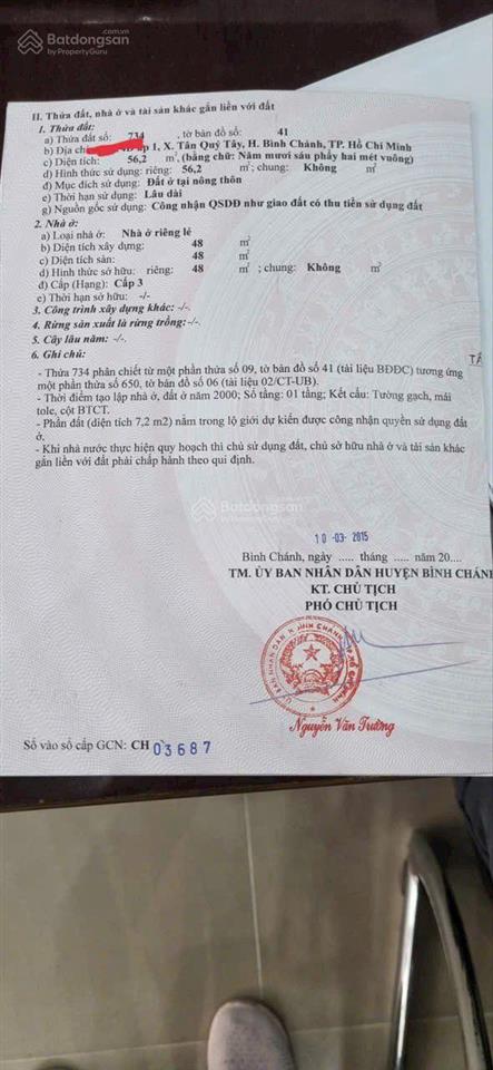 Bán nhà c4 tân quý tây bình chánh tp hcm