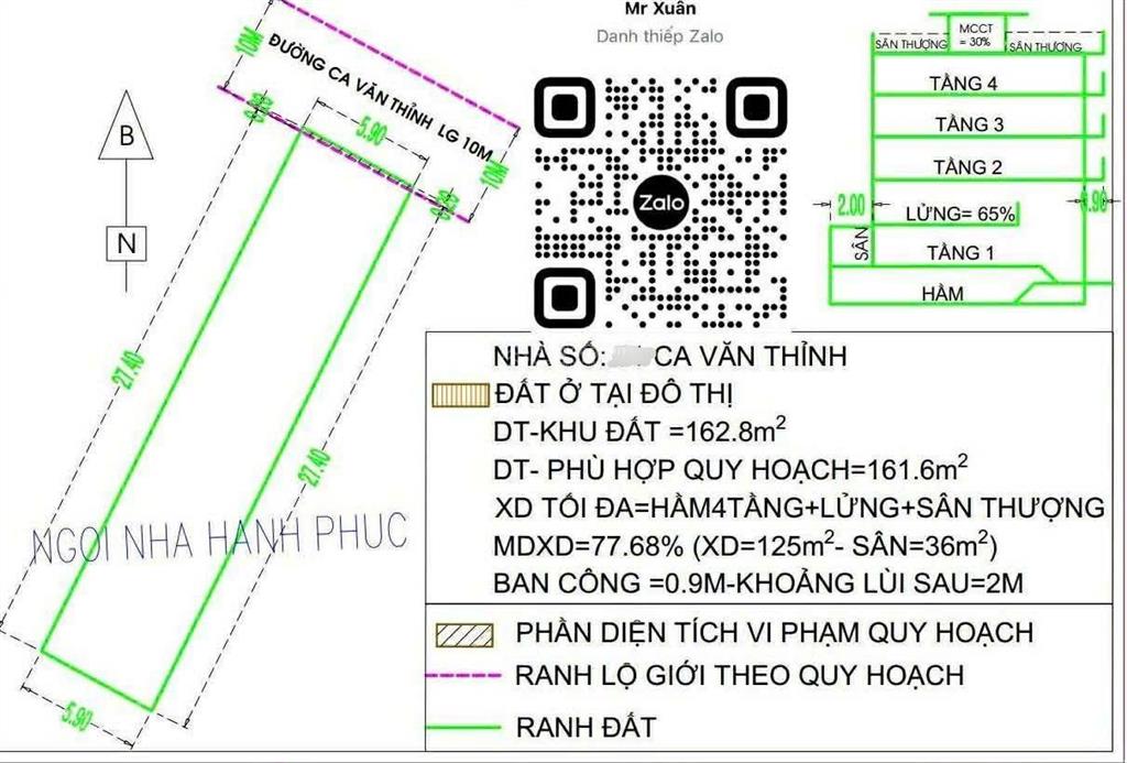 Mặt tiền bàu cát  tân bình  163m2 (5.9x27.6) vuông a4  đường nhựa 10m có lề  giá 24 tỷ tl