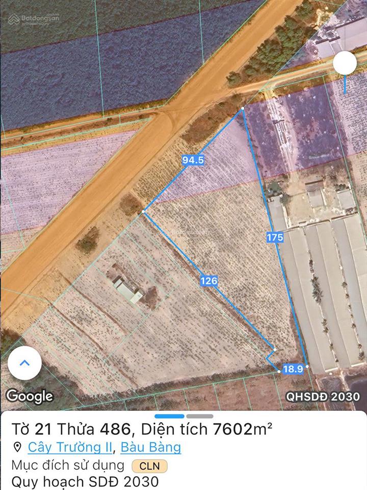 Chuyển nhượng nền đất 7602m2  94m mặt tiền đường hồ chí minh, sẵn 500m thổ cư