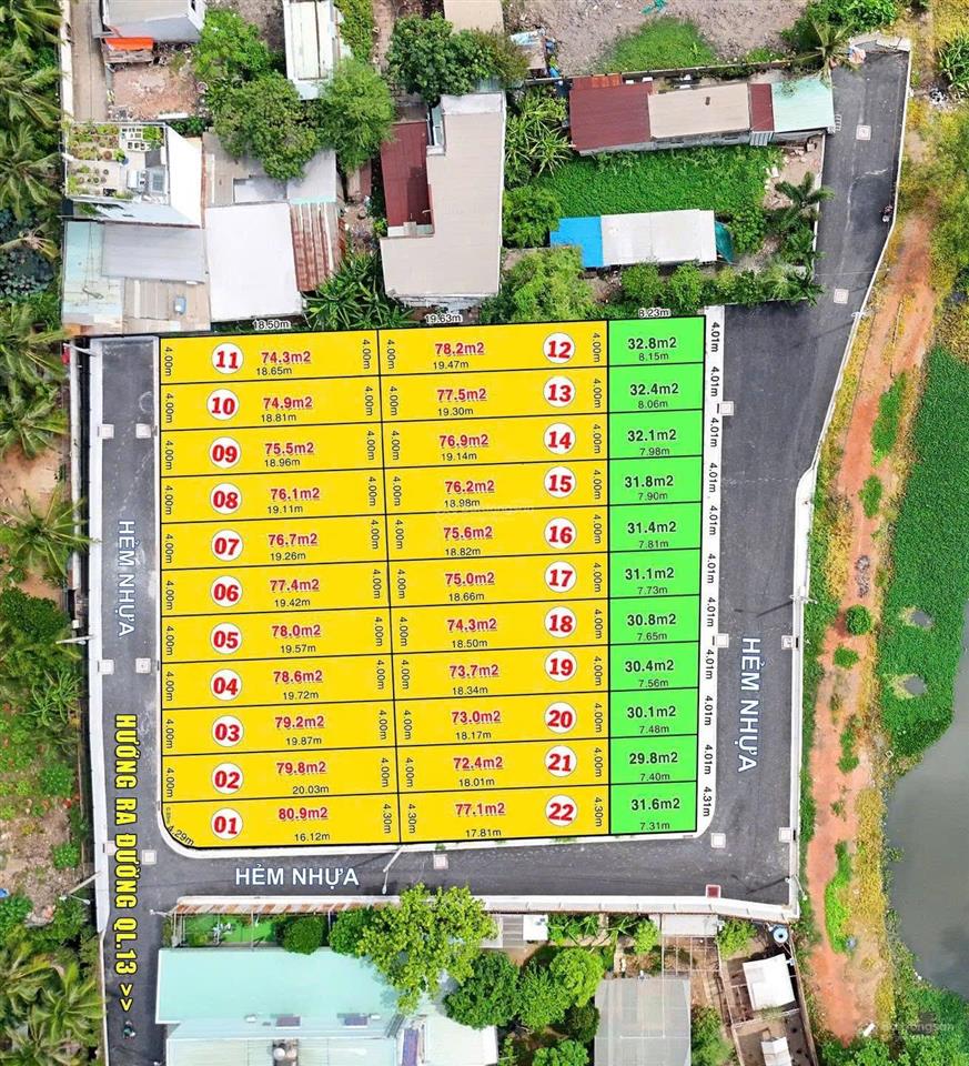 Bán đất hiệp bình gần ql13  sổ riêng  hẻm 6m  khu dân cư đồng bộ