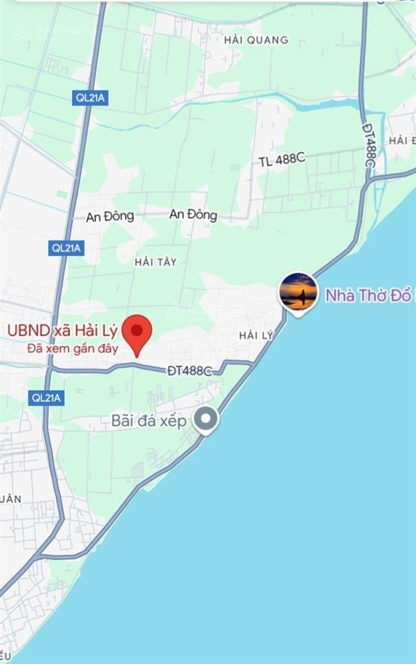 Cần bán đất đấu giá đt 488c tt cồn hải hậu, 209m2 * 9,5tr=1,99 tỷ. đất vị trí thực, giá trị thực.