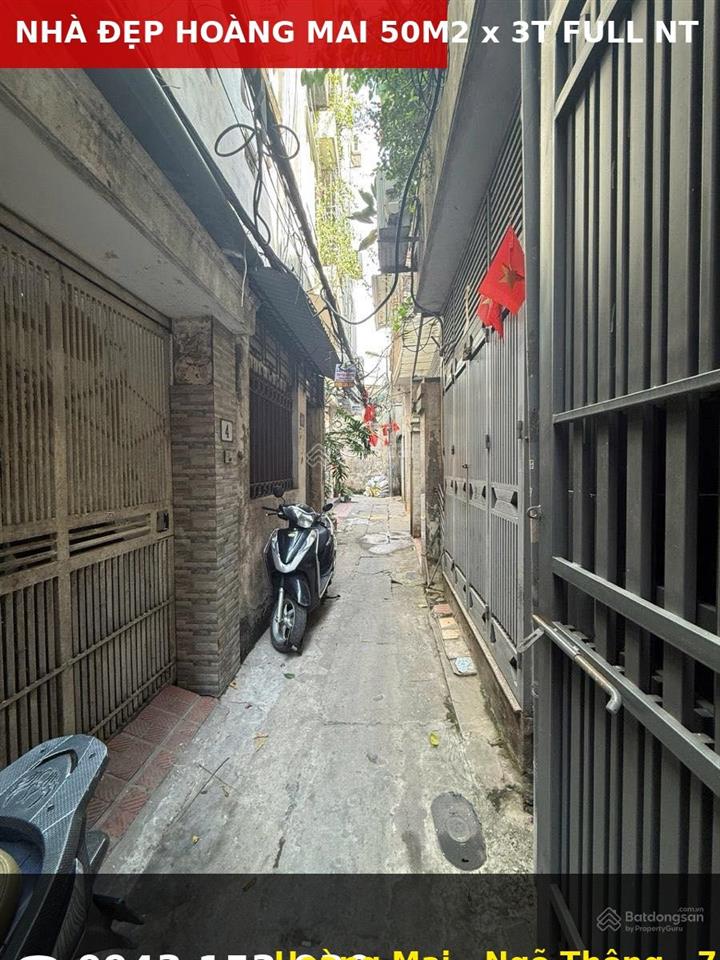 [hiếm] nhà đẹp hoàng mai 50m2  3 tầng  3 ngủ  tặng full nội thất gỗ  ngõ thông thoáng ở ngay.
