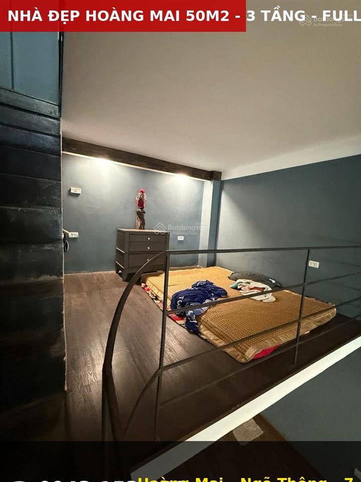 [hiếm] nhà đẹp hoàng mai 50m2  3 tầng  3 ngủ  tặng full nội thất gỗ  ngõ thông thoáng ở ngay.