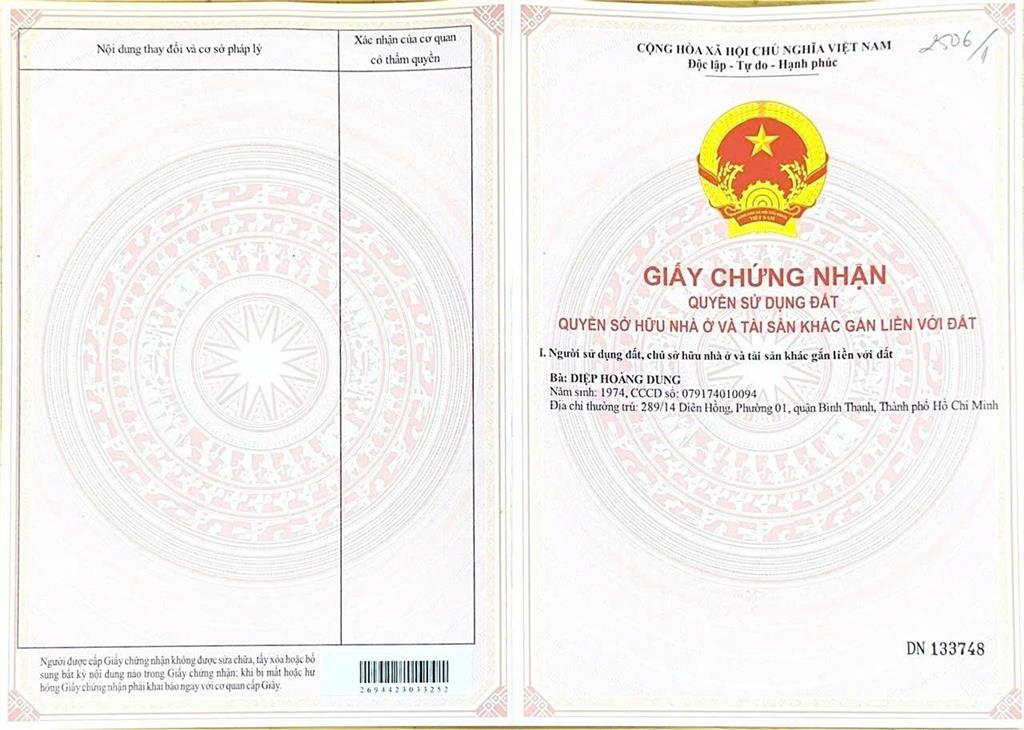 Bán nhà hẻm xe hơi trung tâm bình thạnh diện tích lớn hiếm có