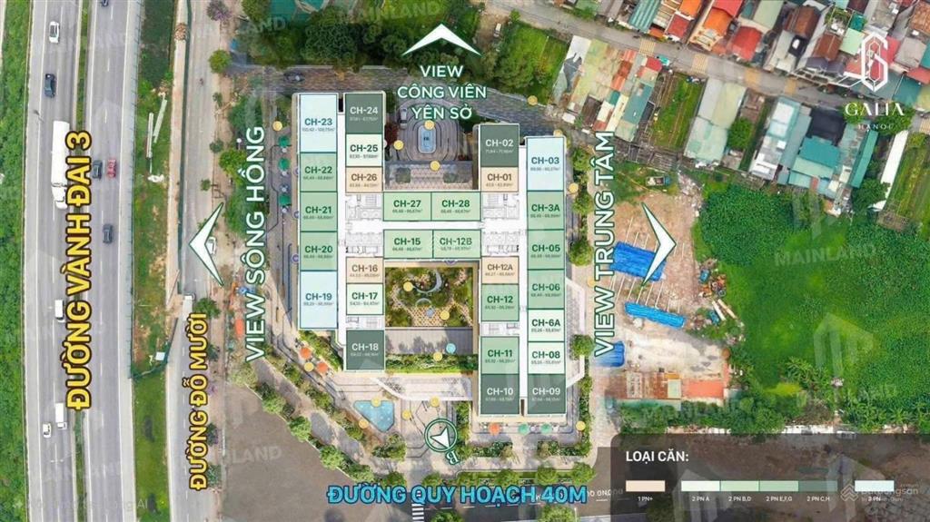 Cắt lỗ căn góc 2pn dự án galia hoàng mai