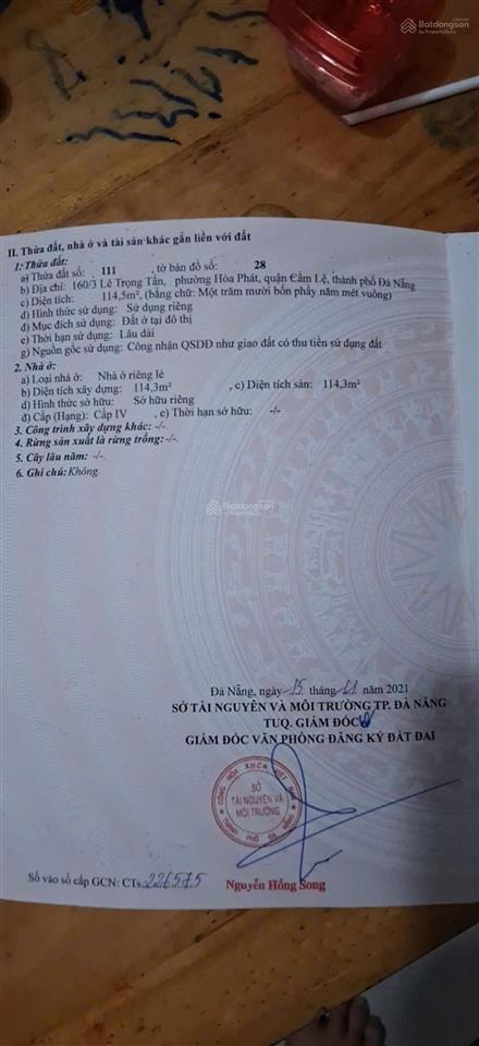Chính chủ cần bán đất tặng dãy trọ đổ mê 5 phòng đà nẵng