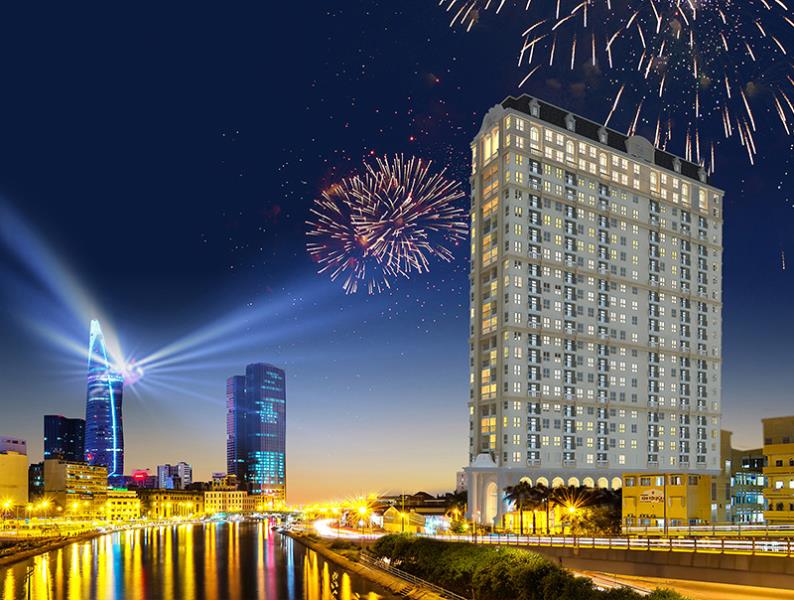 Bán căn hộ grand riverside 2pn 2wc, 78m2 giá 5,95 tỷ  tầng cao, view sông, nội thất đẹp.