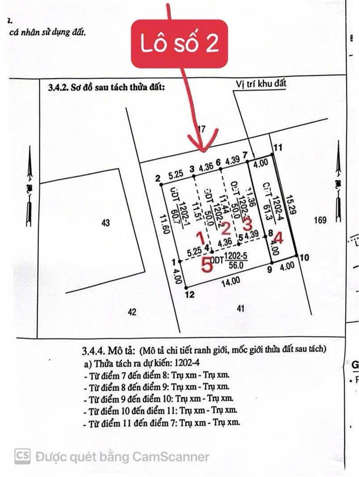 Bán đất tại thạnh xuân 52, 2,85 tỷ, 50m2, hướng tây bắc
