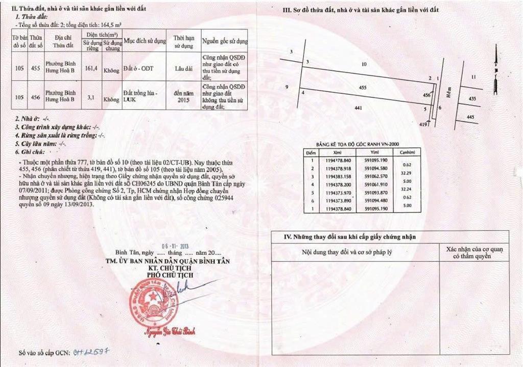 Đất sát mặt tiền liên khu 45, phường bình tân