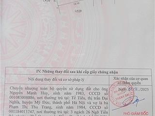 Bán lô đất đấu giá dư dụ thanh thùy , thanh oai,