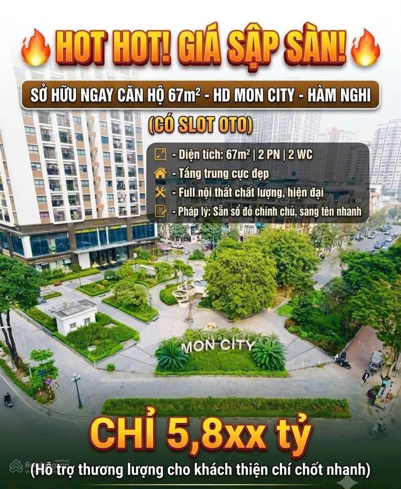 Bán căn 67m2 chung cư hd mon  hàm nghi giá cực tốt