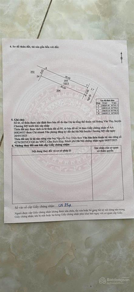 Chính chủ bán nhà đất 150m2 sát khu đấu giá hữu văn chương mỹ hà nội đường rộng 7m giá 2 tỷ.