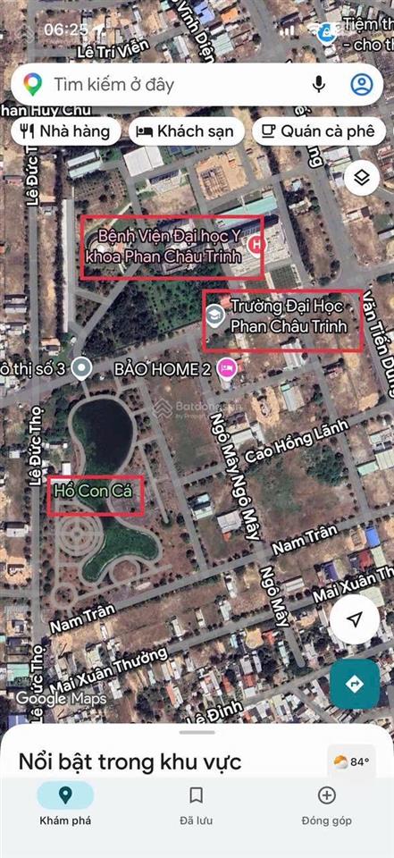 Bán lô đất đối diện trường đại học y dược phan châu trinh giá rẻ