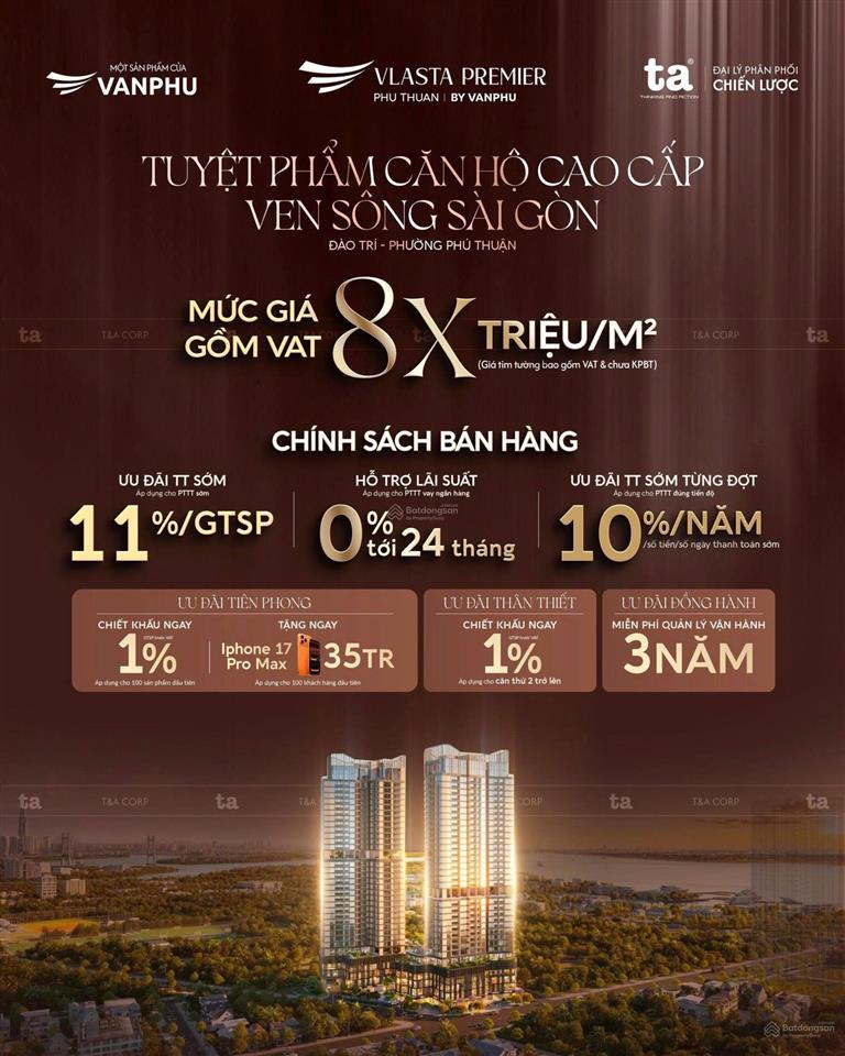 Vlasta văn phú chính thức ra mắt căn hộ hạng sang trung tâm phú mỹ hưng đợt đầu tiên ưu đãi 13%