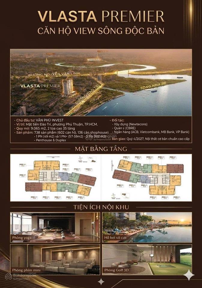 Vlasta premier, căn hộ cao cấp hạng sang liền kề phú mỹ hưng, booking đợt đầu với rổ hàng riêng