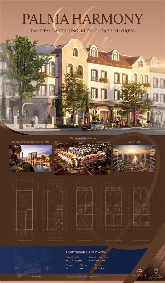 Vista palma  shophouse duy nhất đối diện tháp đôi biểu tượng  sổ đỏ lâu dài vốn 30% nhận nhà ngay
