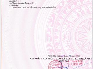 Bán lô đất vườn dt 8.313 m2 xã tây ninh hòa, khánh hòa