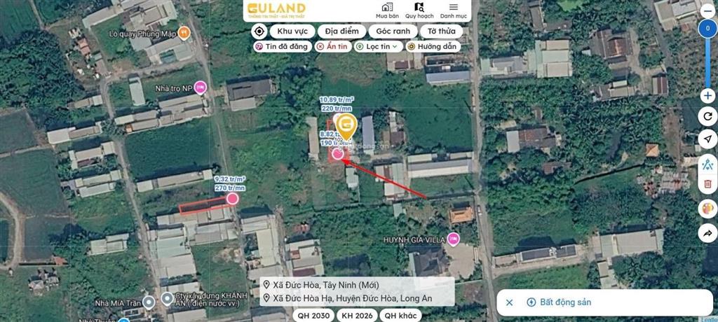 Đất full thổ cư 100m2, ngang 5m, tiện xây trọ. gần huỳnh gia villa