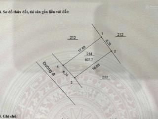 Đất nền giá chỉ 2x tr/m2. đối diện khu đô thị thiên mã, khu nghỉ dưỡng sinh thái. diện tích 107.7m2