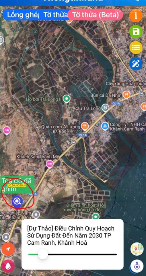 Lô cam thịnh, mặt đường ql, 9 tỷ, 2800m2, tp cam ranh, khánh hòa