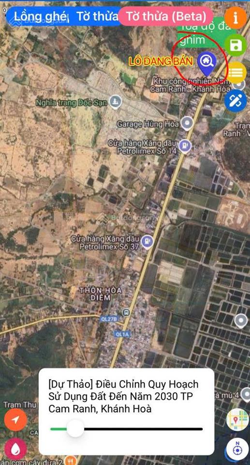 Lô cam thịnh, mặt đường ql, 9 tỷ, 2800m2, tp cam ranh, khánh hòa