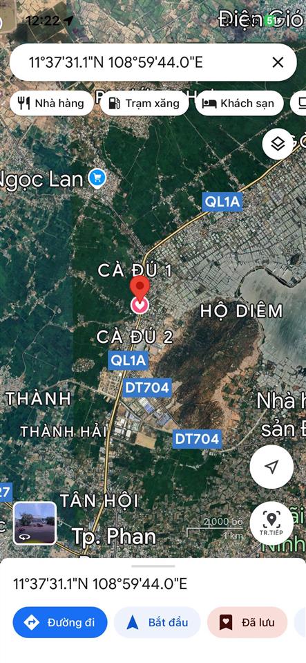 Bán lô quốc lộ 1a, ninh hải, phan rang, ninh thuận, 7,2 tỷ, 2577m2, chính chủ