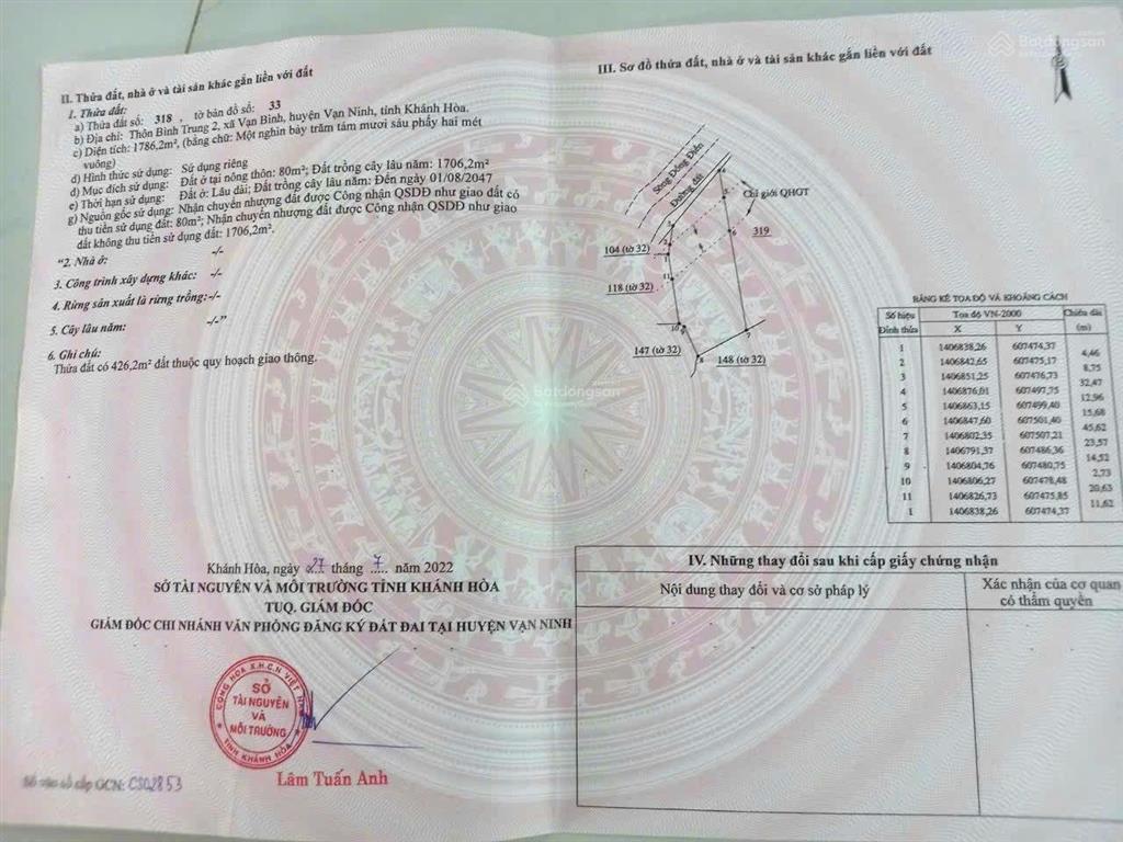 Bán lô đất đẹp ở vạn ninh  khánh hoà