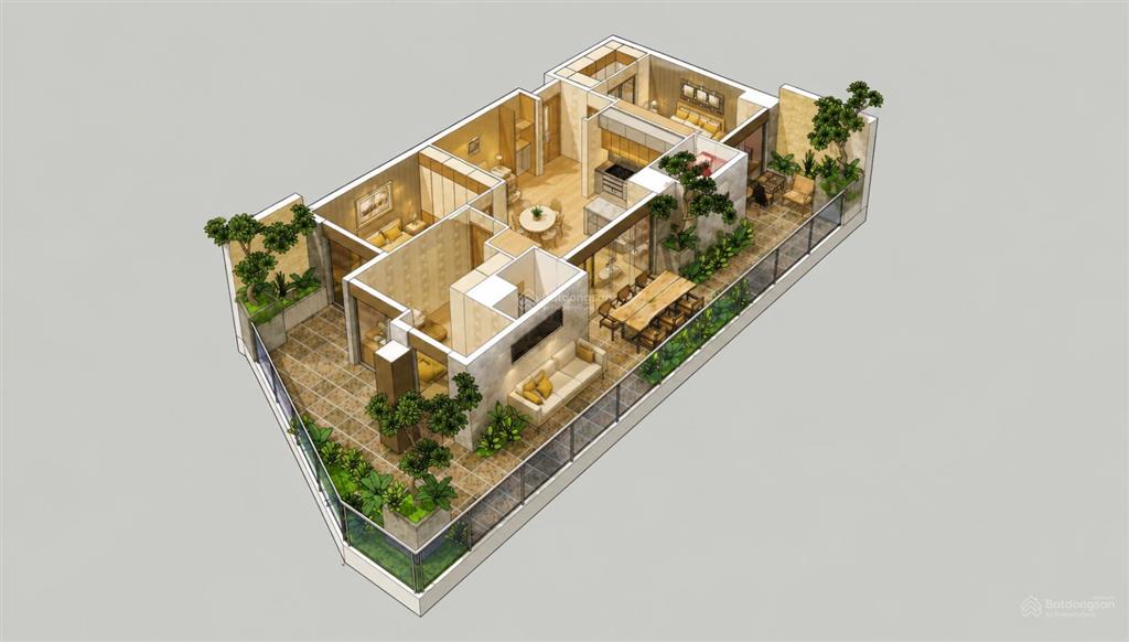 Hiếm! căn góc chung cư sân vườn 153m  3pn, 2vs tại the one complex  số 1 định công