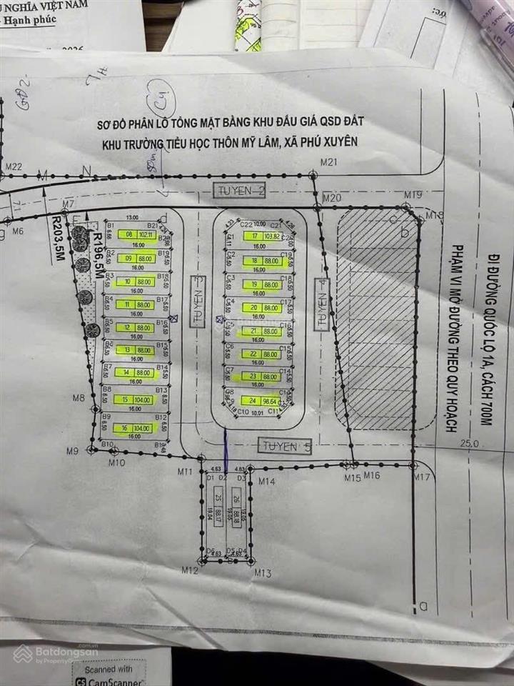 Chính chủ cần bán đất đấu giá mỹ lâm phú xuyên. vị trí cách ql1a 500m. cách cao tốc pháp vân