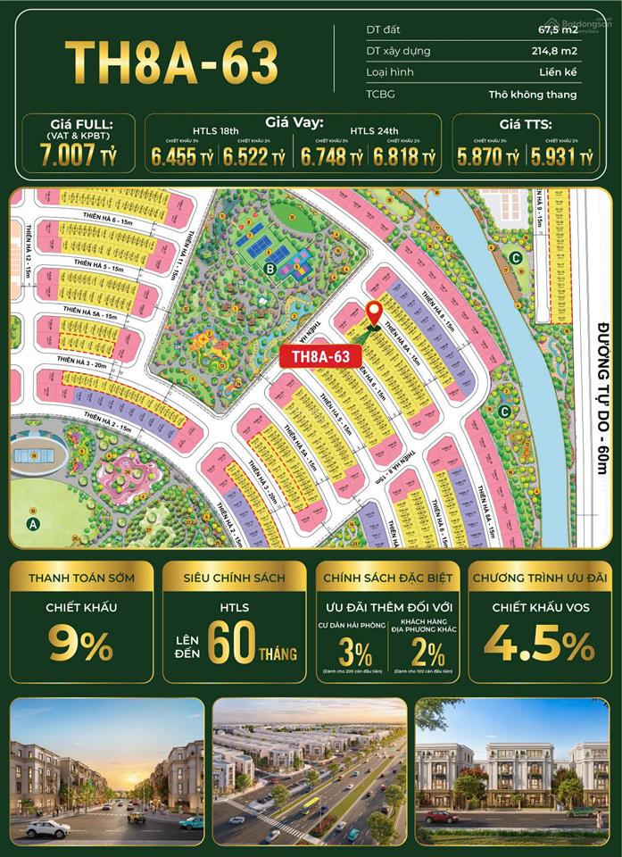 Bán biệt thự lk vinhomes golden city sở hữu ngay chỉ 5.870 tỷ, ưu đãi hấp dẫn