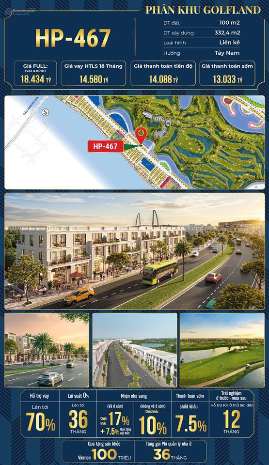 Shophouse 2 mặt tiền trục hạnh phúc 42m vinhomes royal island vũ yên  voucher 30% chỉ từ 9,1 tỷ
