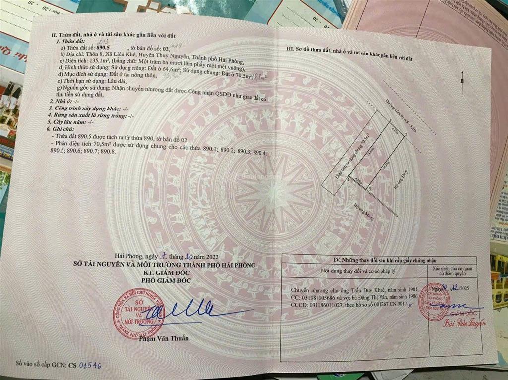 Bán đất 63 m2 tại xã liên xuân, chỉ với giá ưu đãi 600 triệu vnd