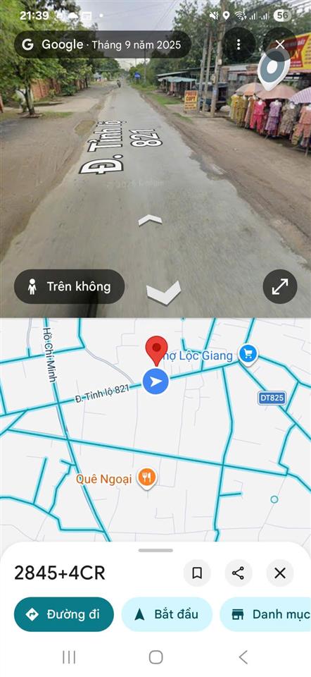 Cần bán gấp lô đất mặt tiền đường đt 821, xã lộc giang, đức hòa, long an (xã an ninh, tây ninh)