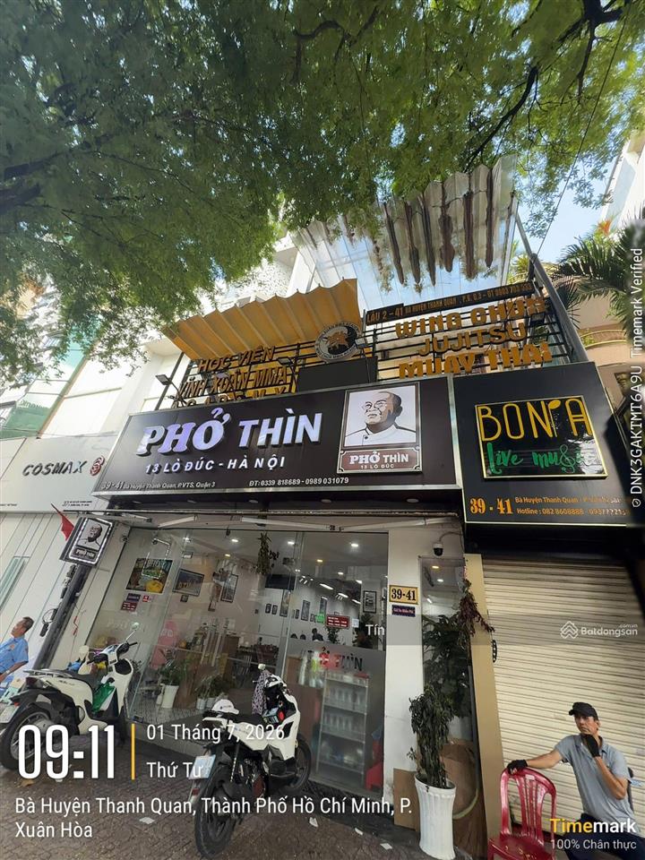 Bán nhà mặt tiền 41 bà huyện thanh quan, phường xuân hòa, dt 4.2x27cn 108.4m23 tầnggiá 55 tỷ
